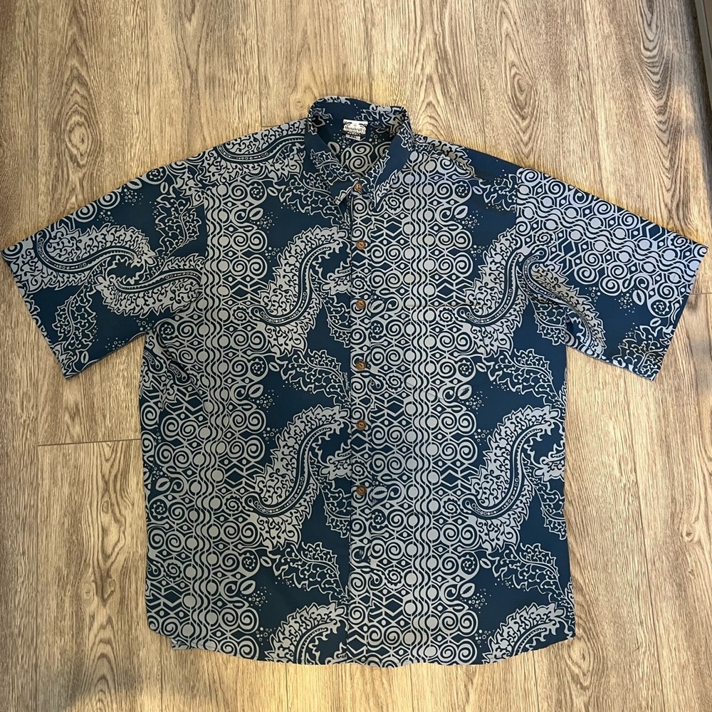 Manuheali’i Men’s Hawaiian Aloha Shirt Button Down XXL
